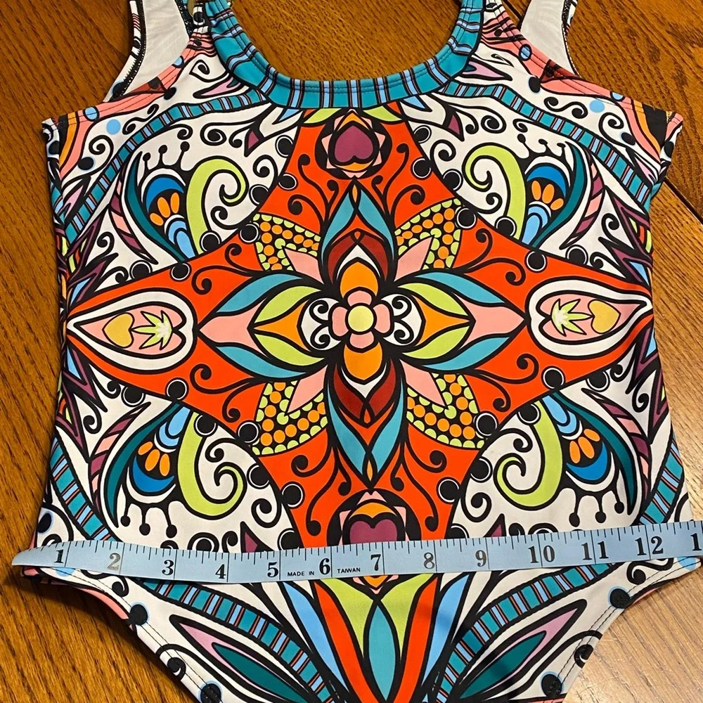 Colorful Chain Strap One Piece Swimsuit - Picture 12 of 16
